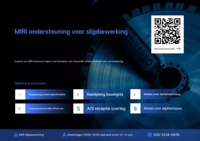 Blauwe moderne industriële adviesgids