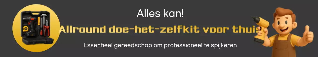 Advertentie voor een eenvoudige doe-het-zelfkit in grijs
