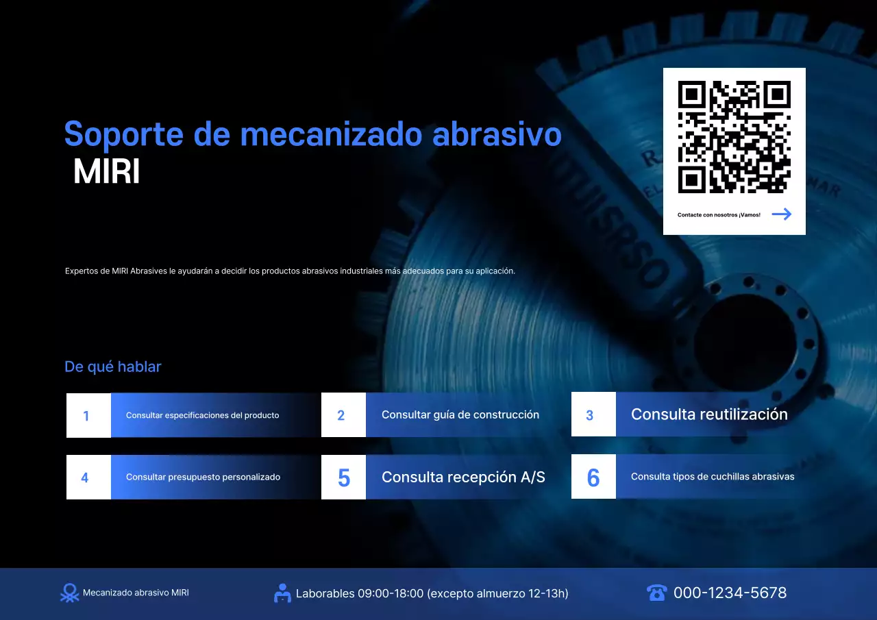 Guía de consultoría industrial moderna azul