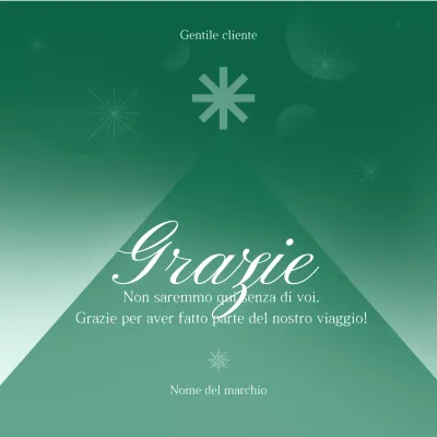 Quadrato dei social media per auguri di Natale minimalisti moderni e verdi in bianco