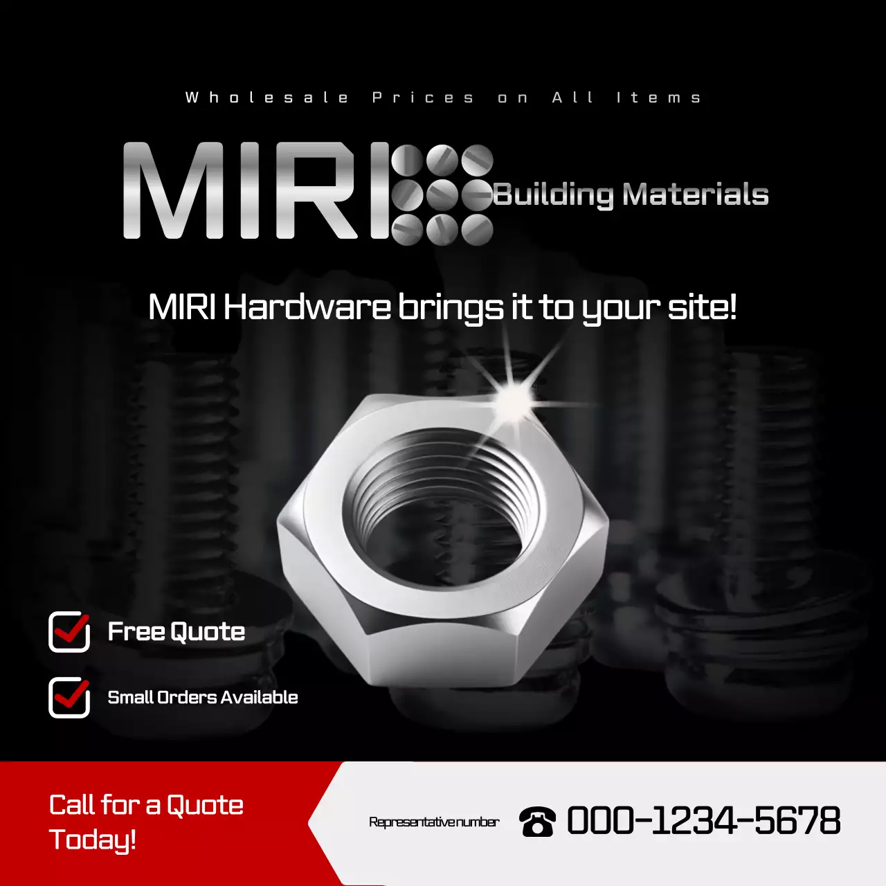 Quảng cáo Vật liệu xây dựng hiện đại màu đen