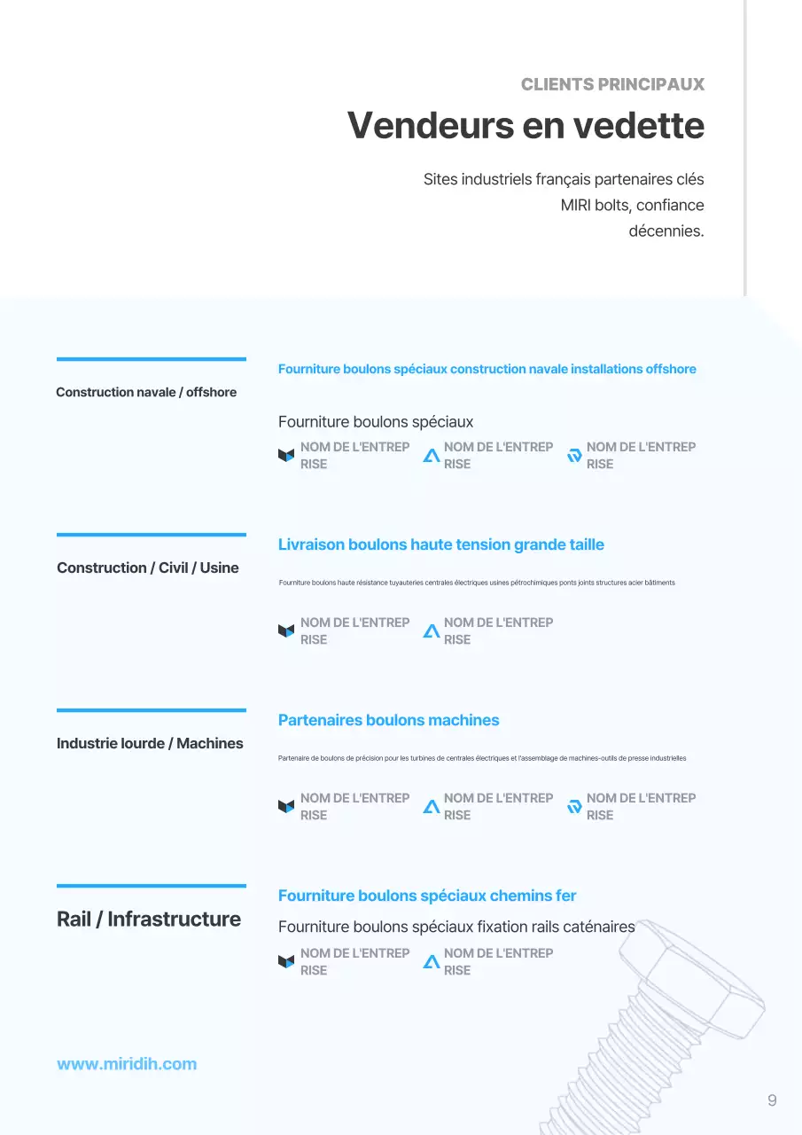 Catalogue industriel moderne Sky Blue