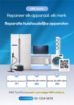 Advertentie voor Blue Modern Appliances Home Repair Service