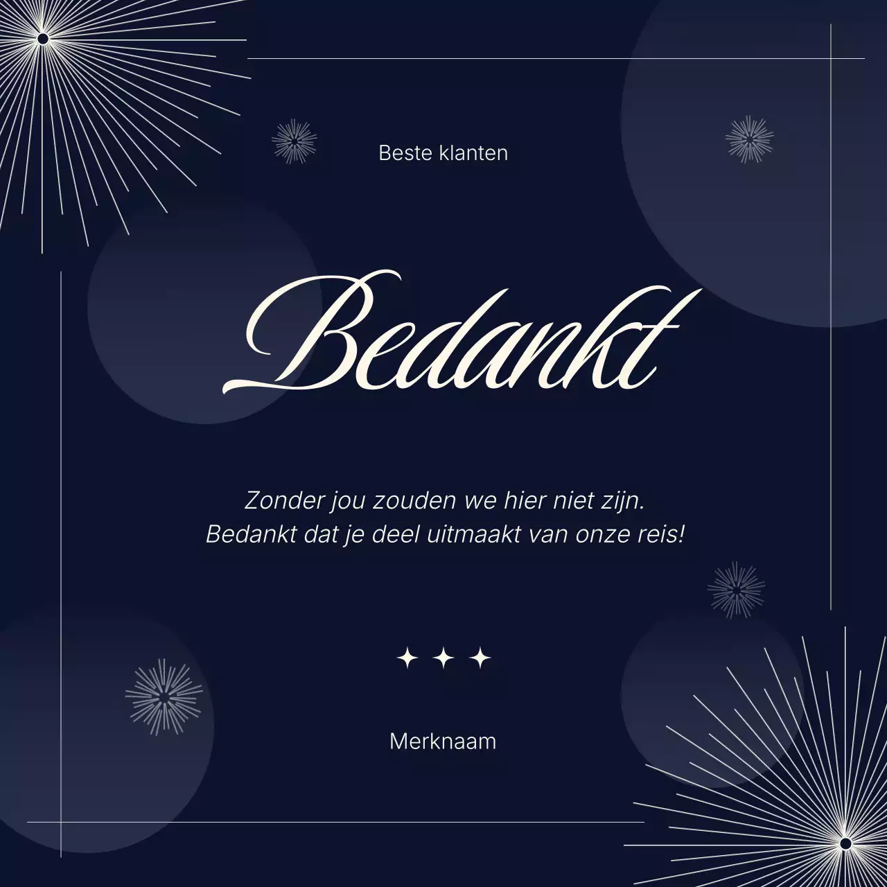 Blauw en wit minimalistisch nieuwjaarsgroet social media vierkant