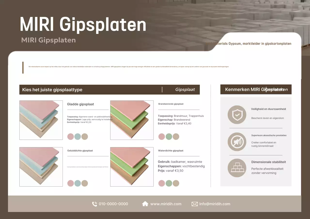 Gids voor bruine moderne bouwmaterialen