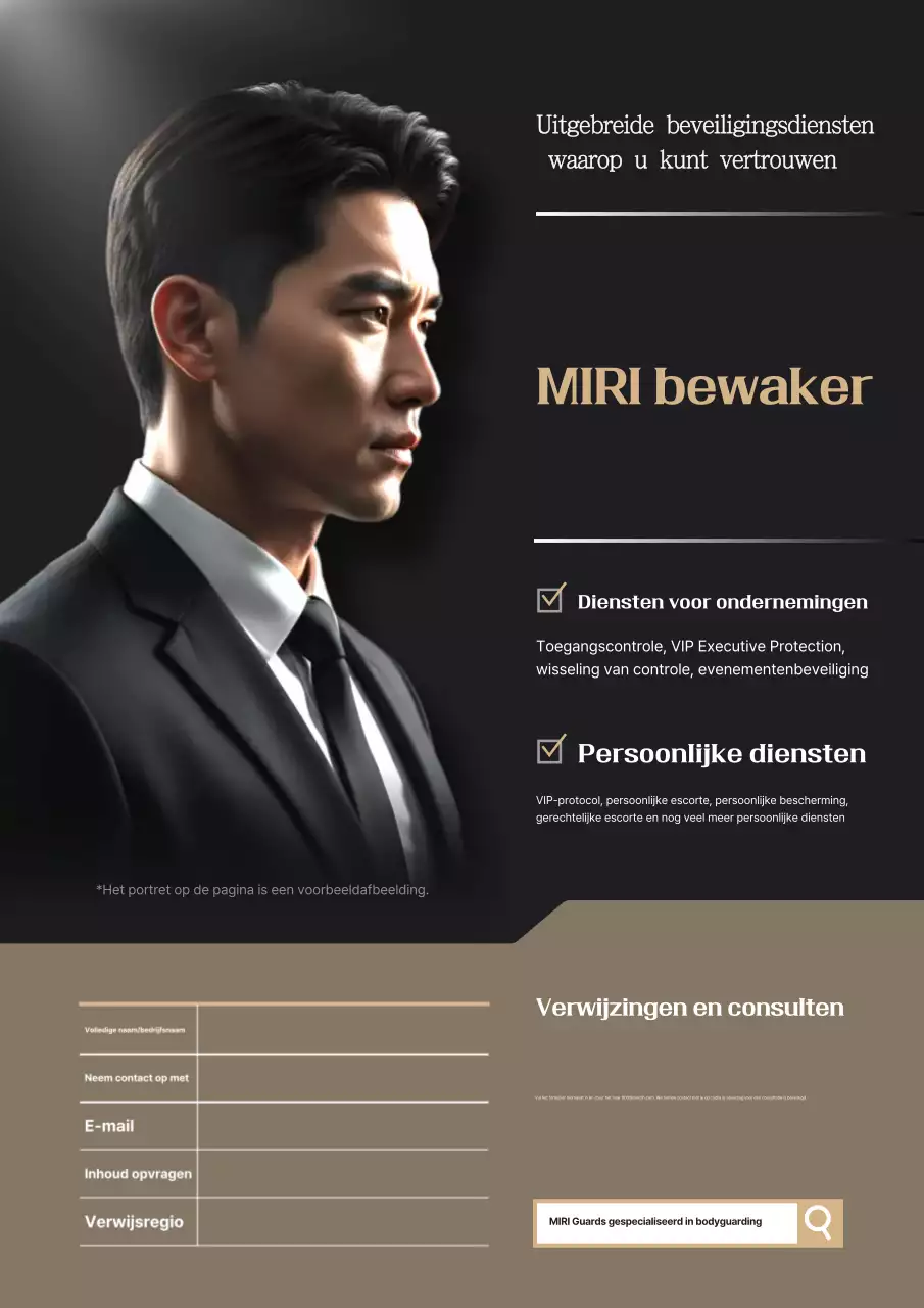 Zwarte moderne beveiligingsadvertentie