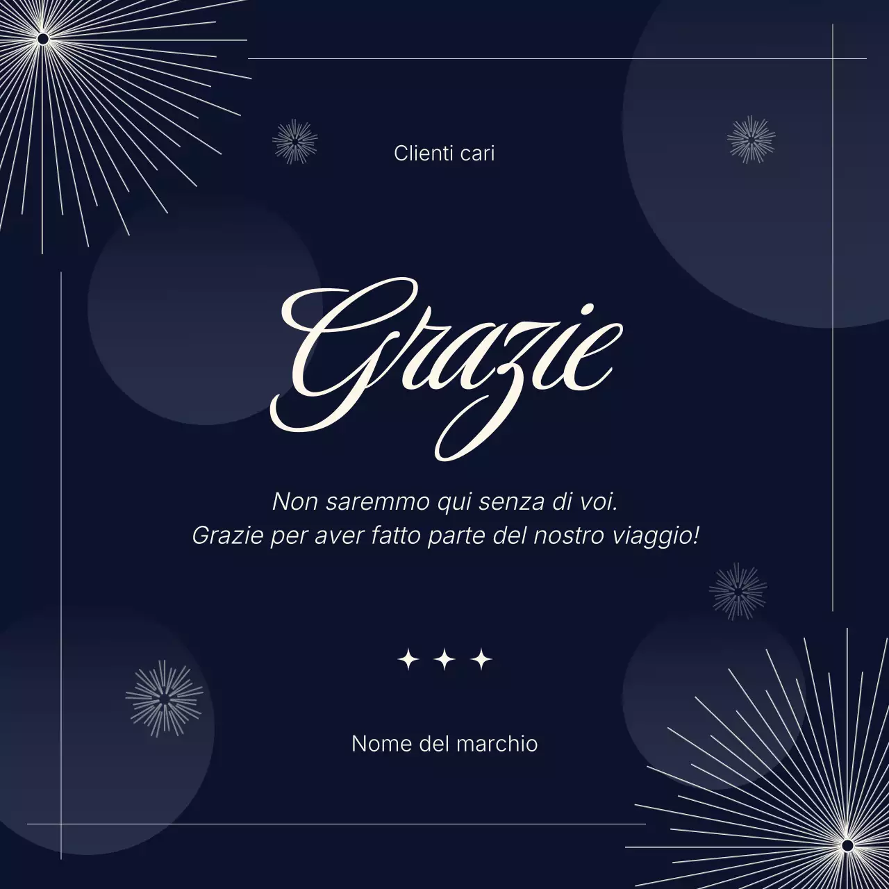 Quadrato dei social media con auguri di Capodanno minimalista blu e bianco