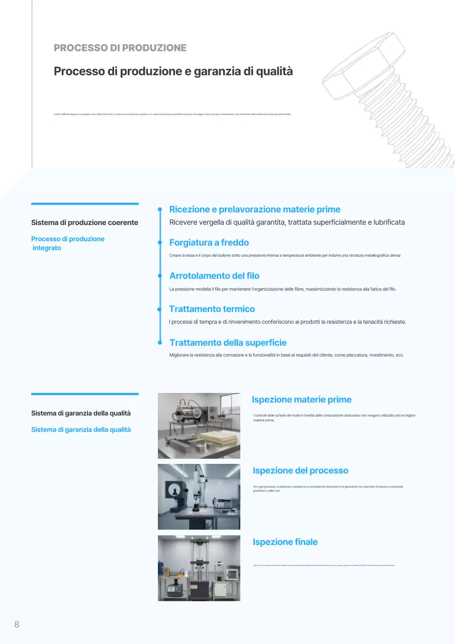 Catalogo industriale moderno blu cielo