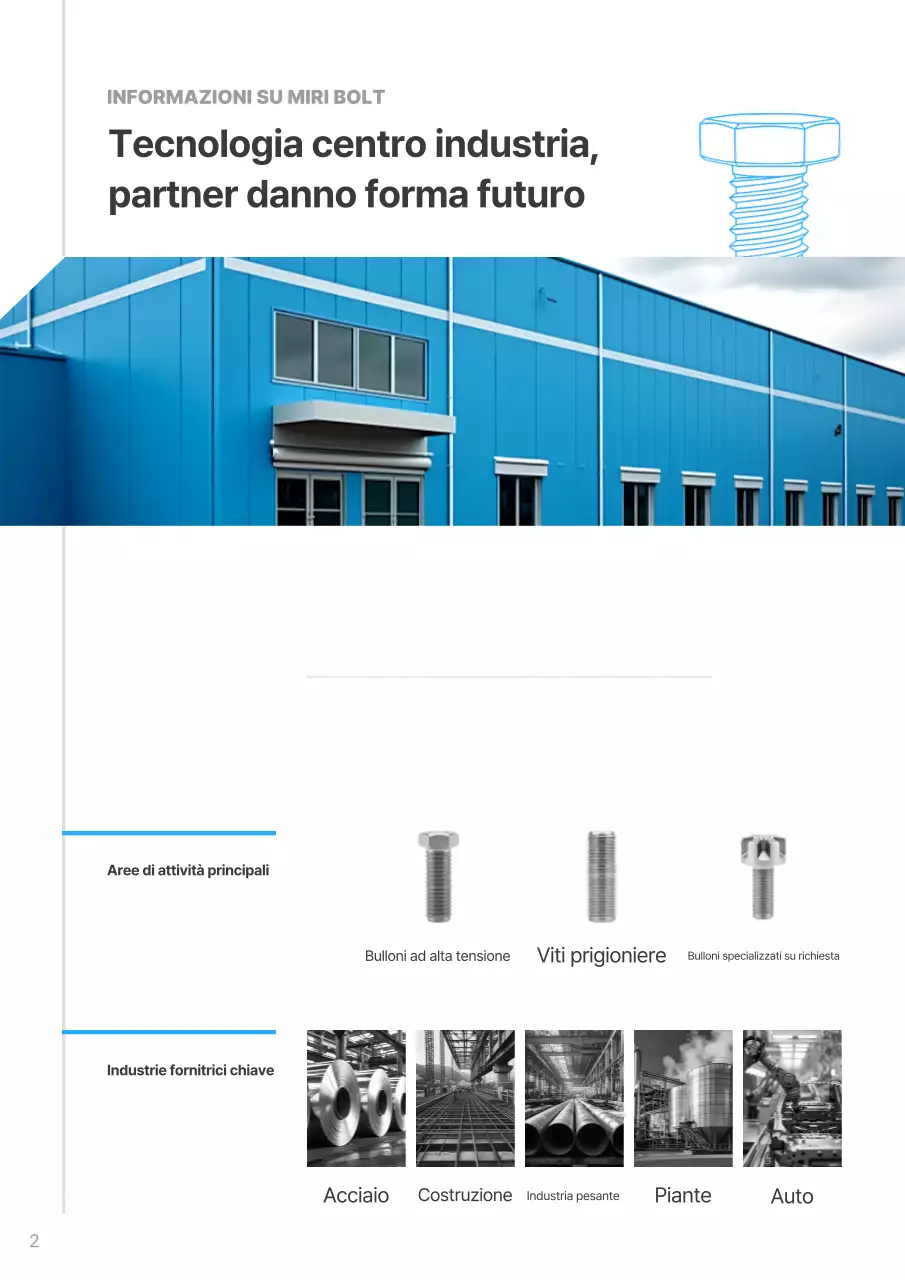 Catalogo industriale moderno blu cielo