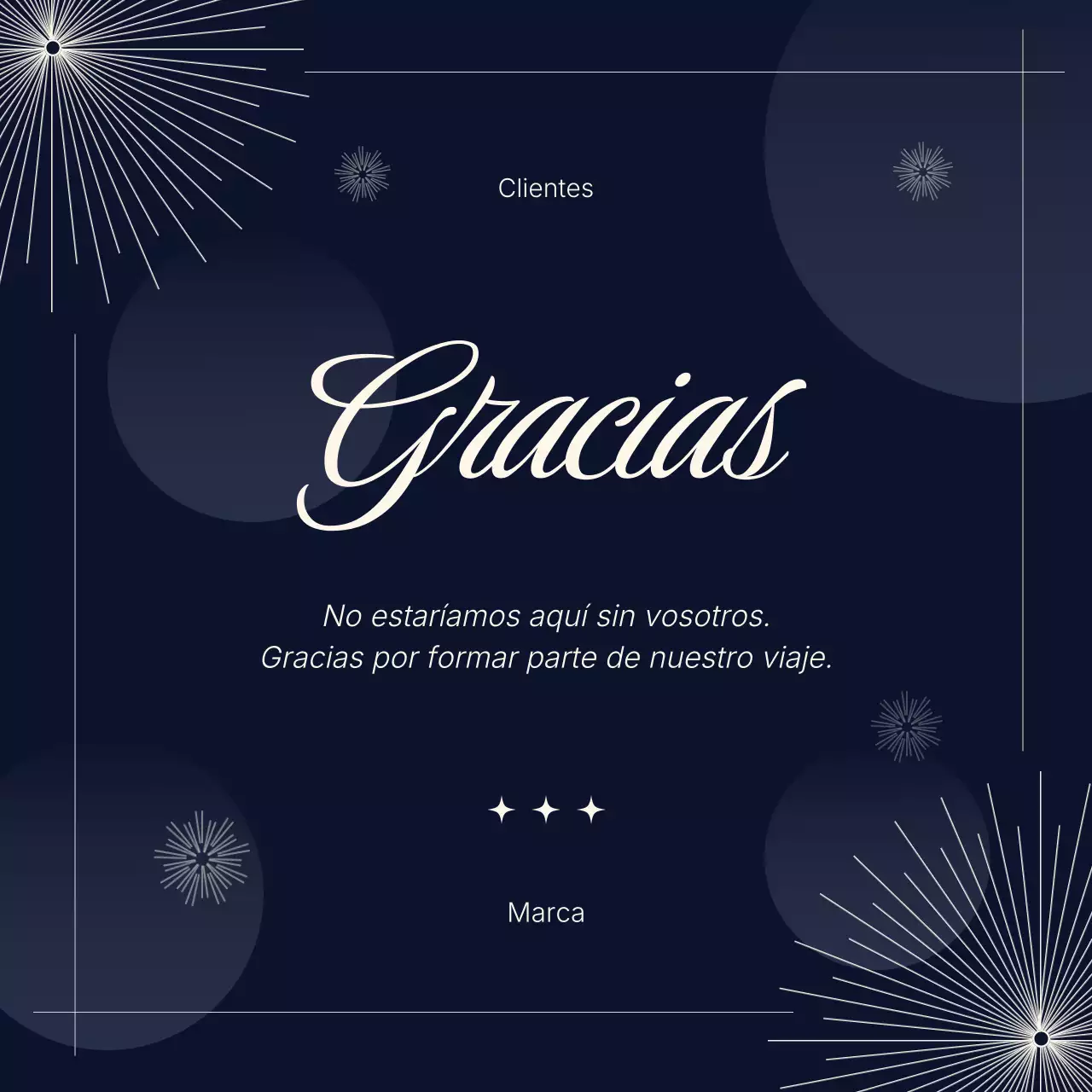 Cuadrado de felicitación minimalista azul y blanco de Año Nuevo para redes sociales