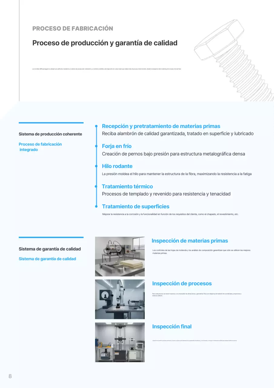 Catálogo industrial moderno azul cielo