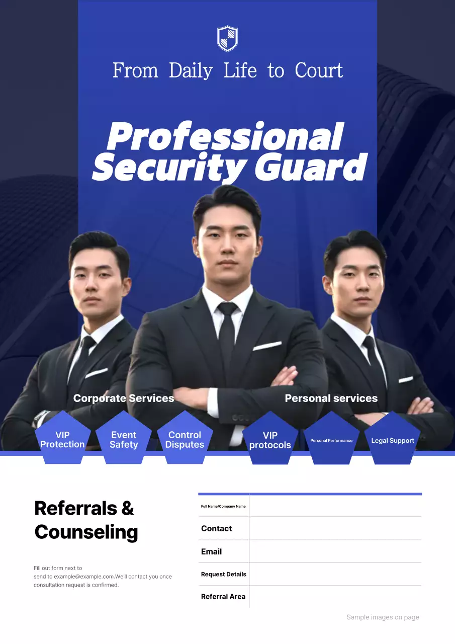 Hướng dẫn dịch vụ an ninh hiện đại màu xanh