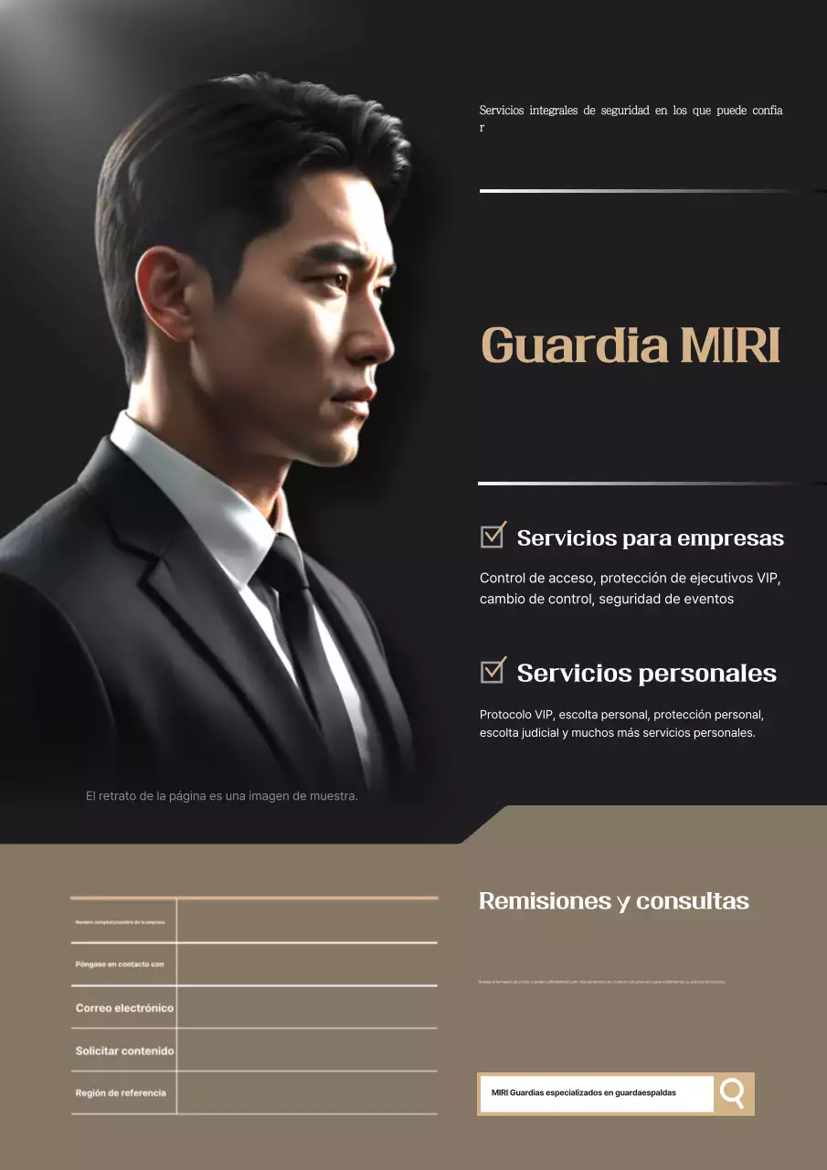 Anuncio de seguridad moderno en negro