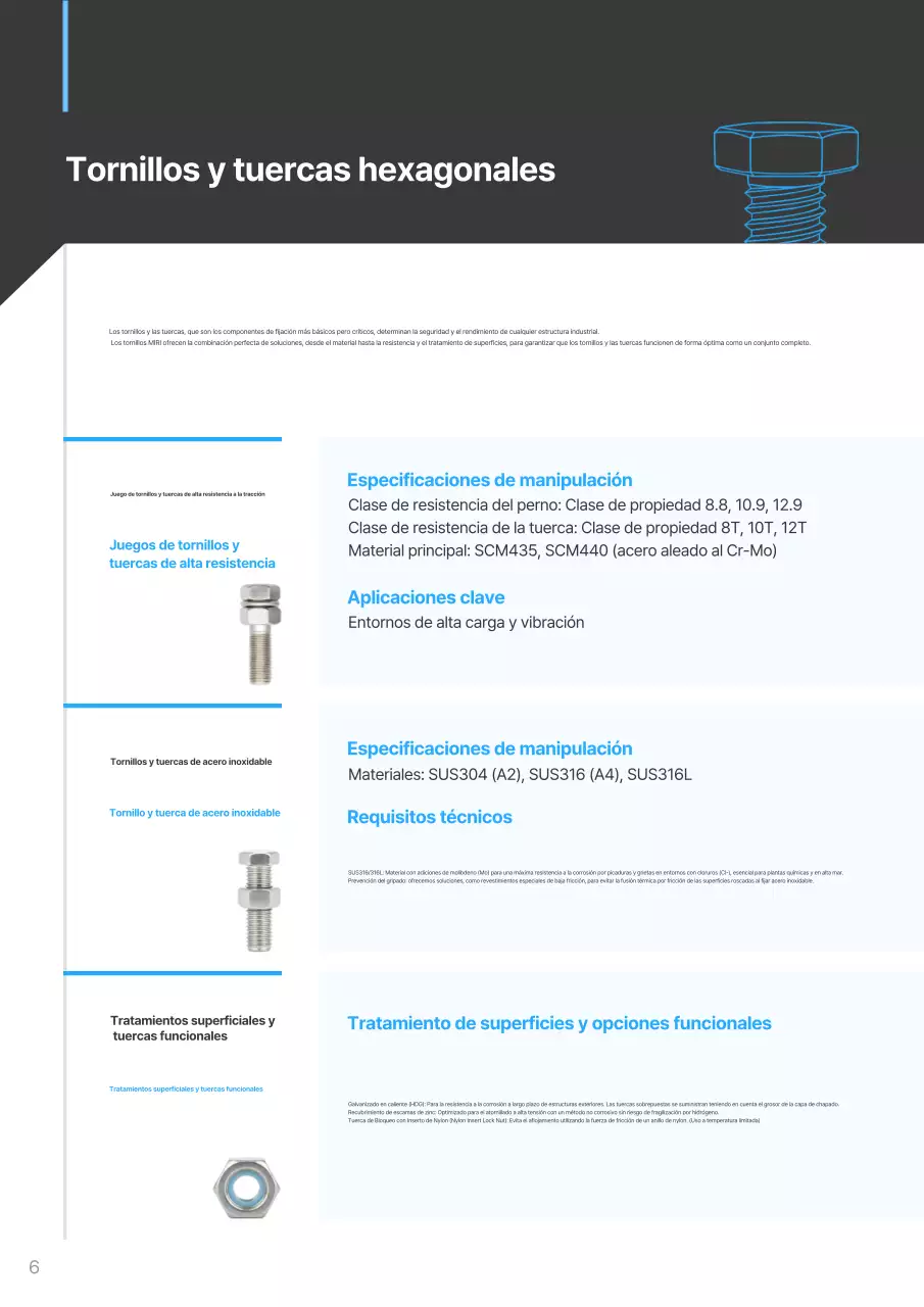 Catálogo industrial moderno azul cielo