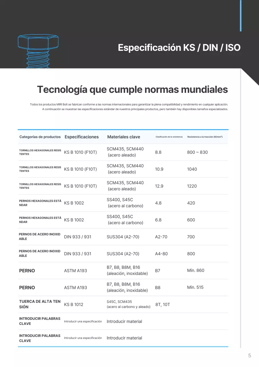 Catálogo industrial moderno azul cielo