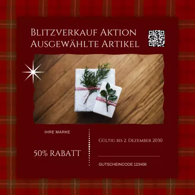 Eleganter roter Verkaufsanzeige-Post