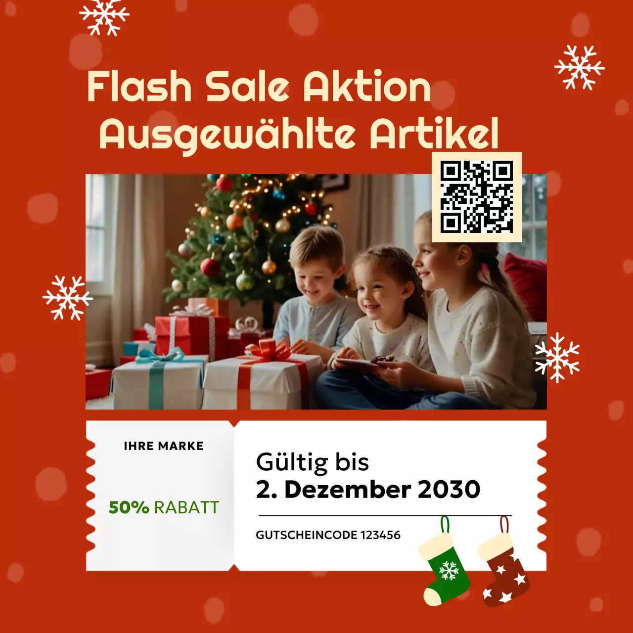 Orange Festive Holiday Sale Promotion Post