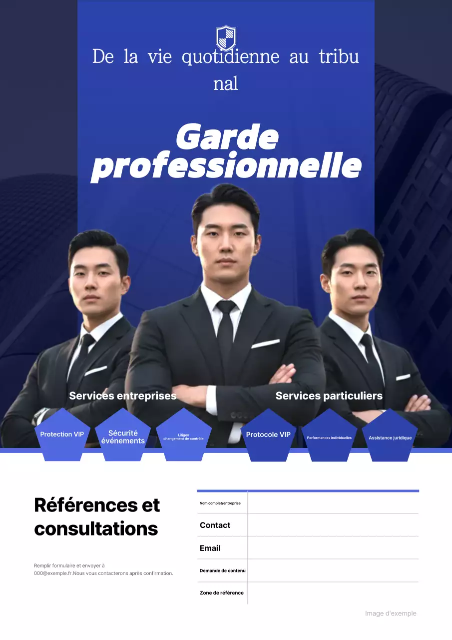 Guide des services de sécurité modernes bleus