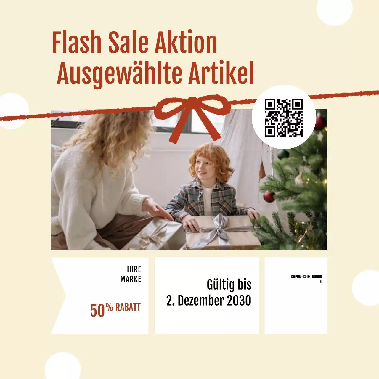 Beige Modern Holiday Sale Promotion Post