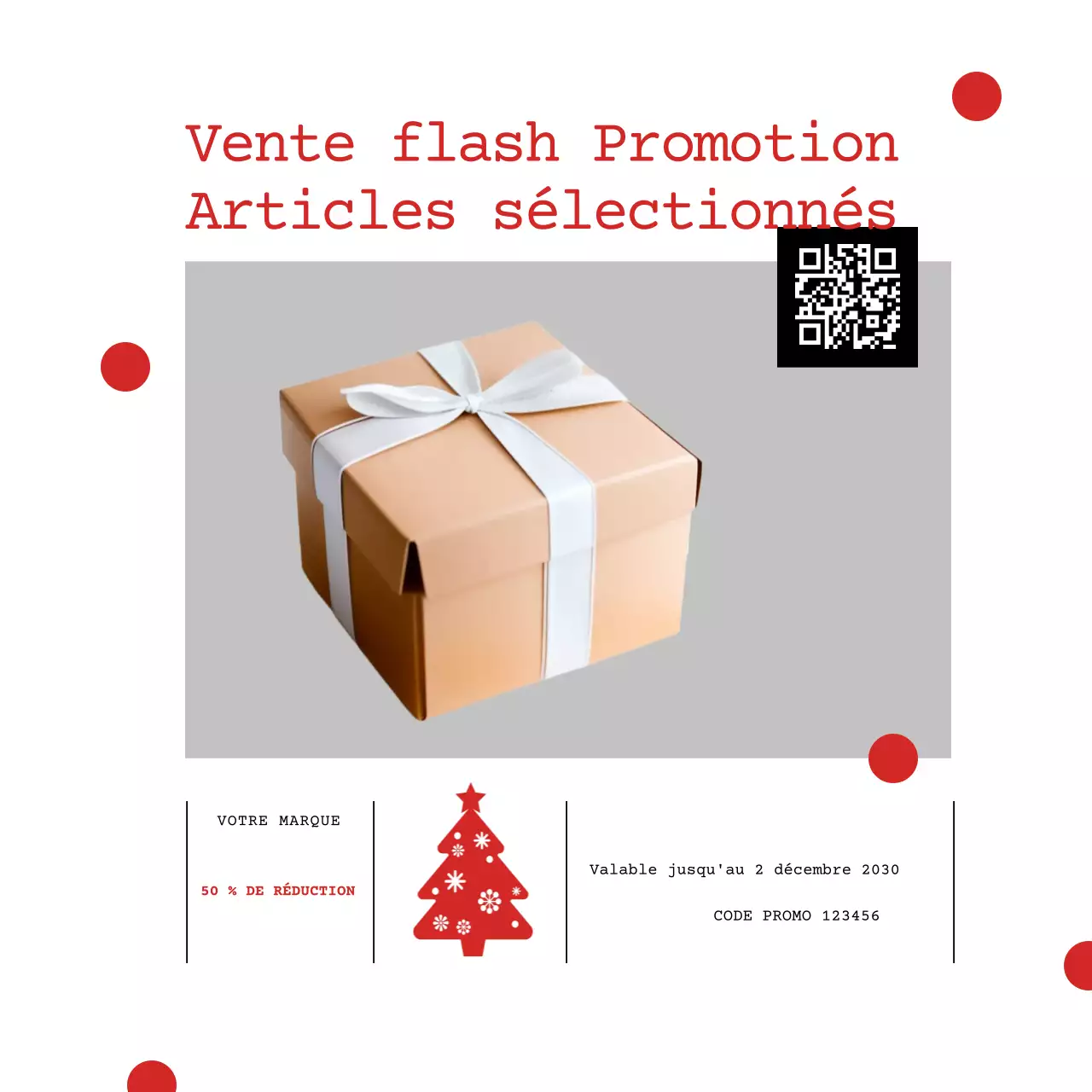 Publication promotionnelle de solde minimaliste blanche