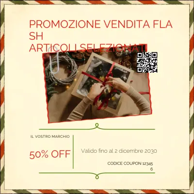 Post promozionale in saldo retrò beige