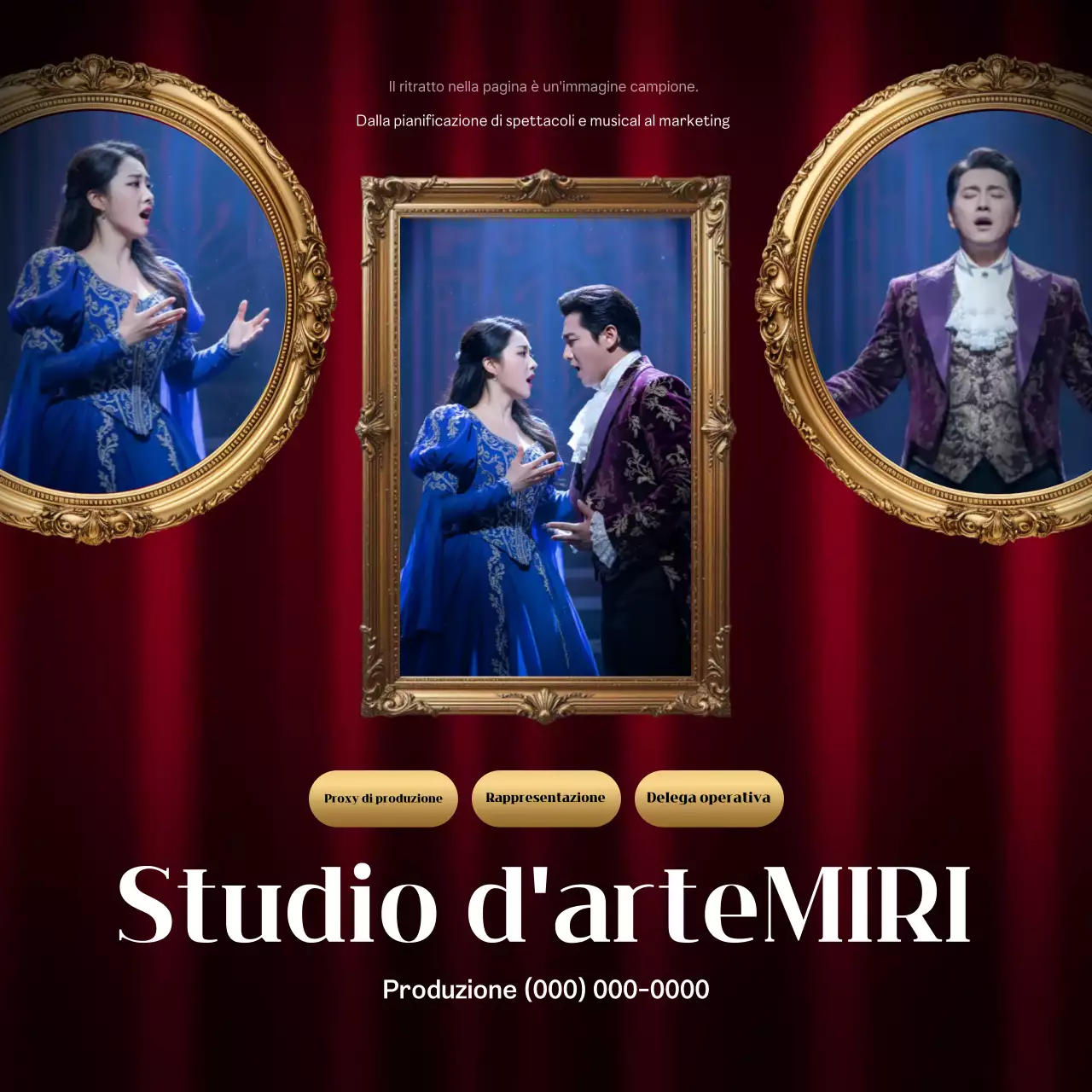 Pubblicità musicale classica rossa