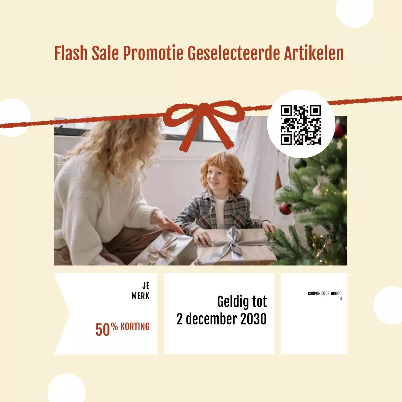 Beige moderne vakantie-uitverkoop promotiepost