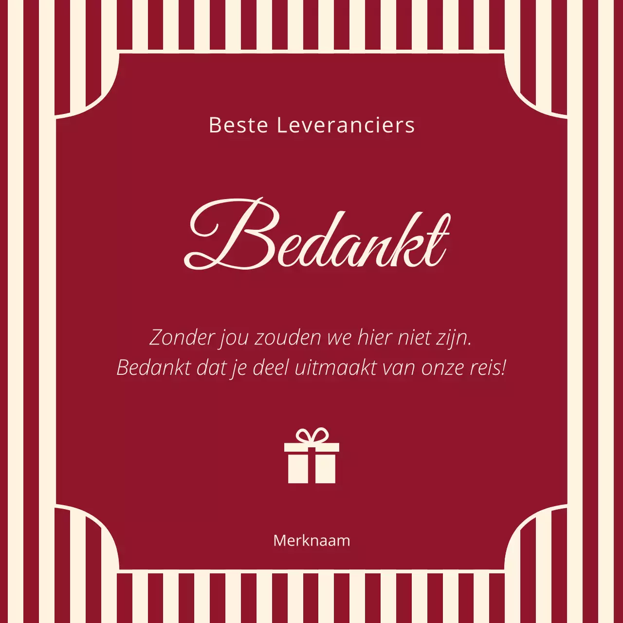 Rood en beige retro vintage nieuwjaarsgroet social media vierkant