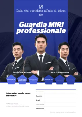 Guida ai servizi di sicurezza moderna blu