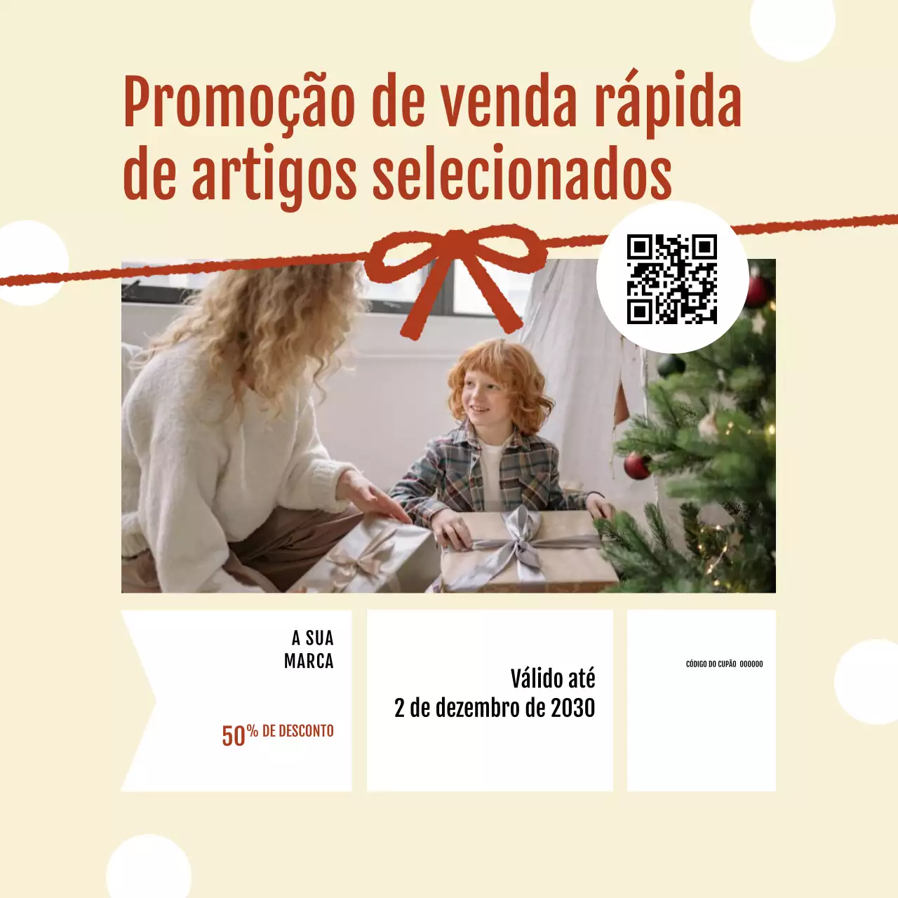 Postagem promocional de venda de férias moderna bege
