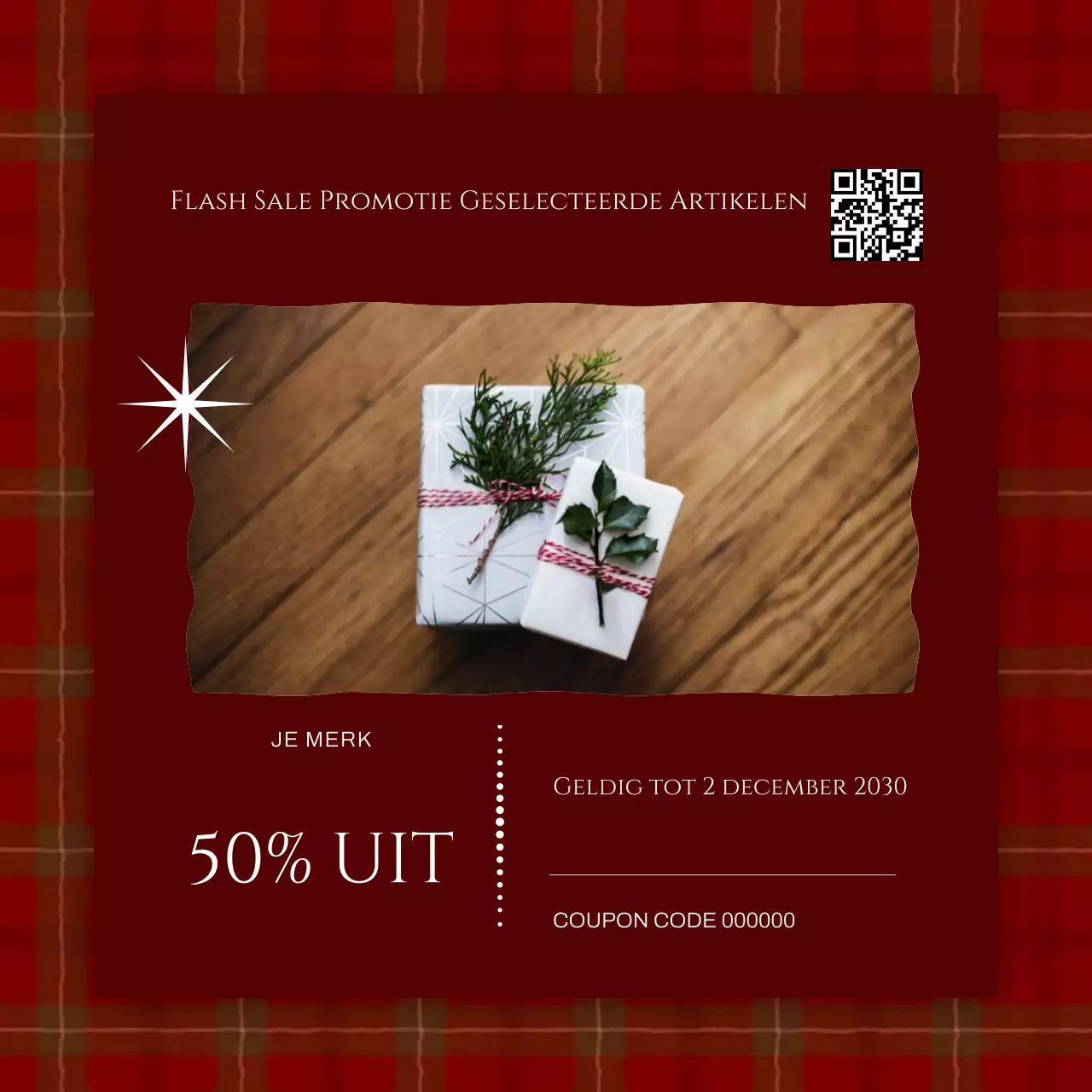 Rode elegante uitverkoop advertentiepost