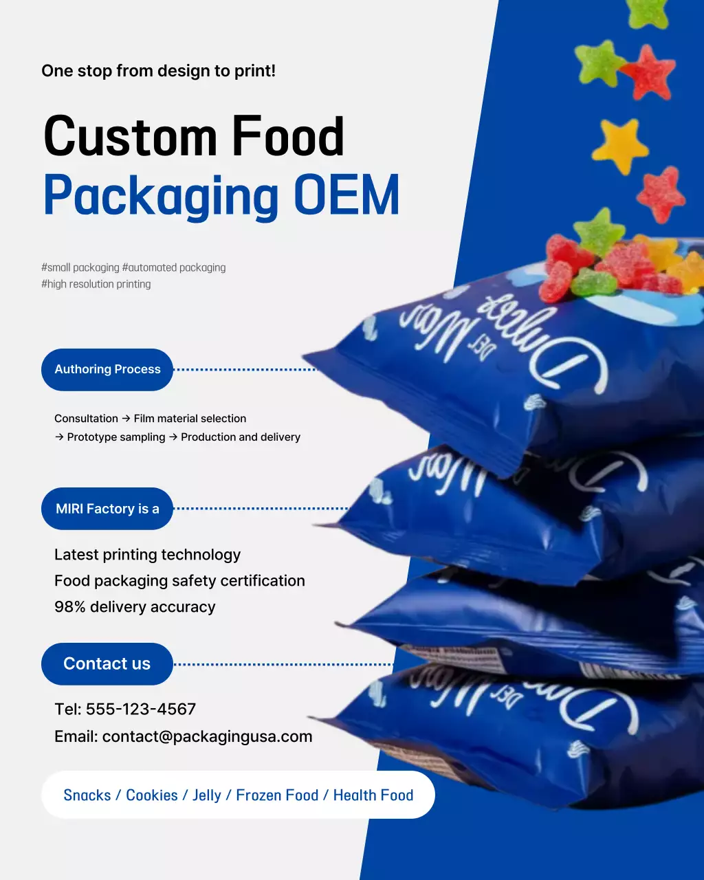 Blue Modern Food Advertisement