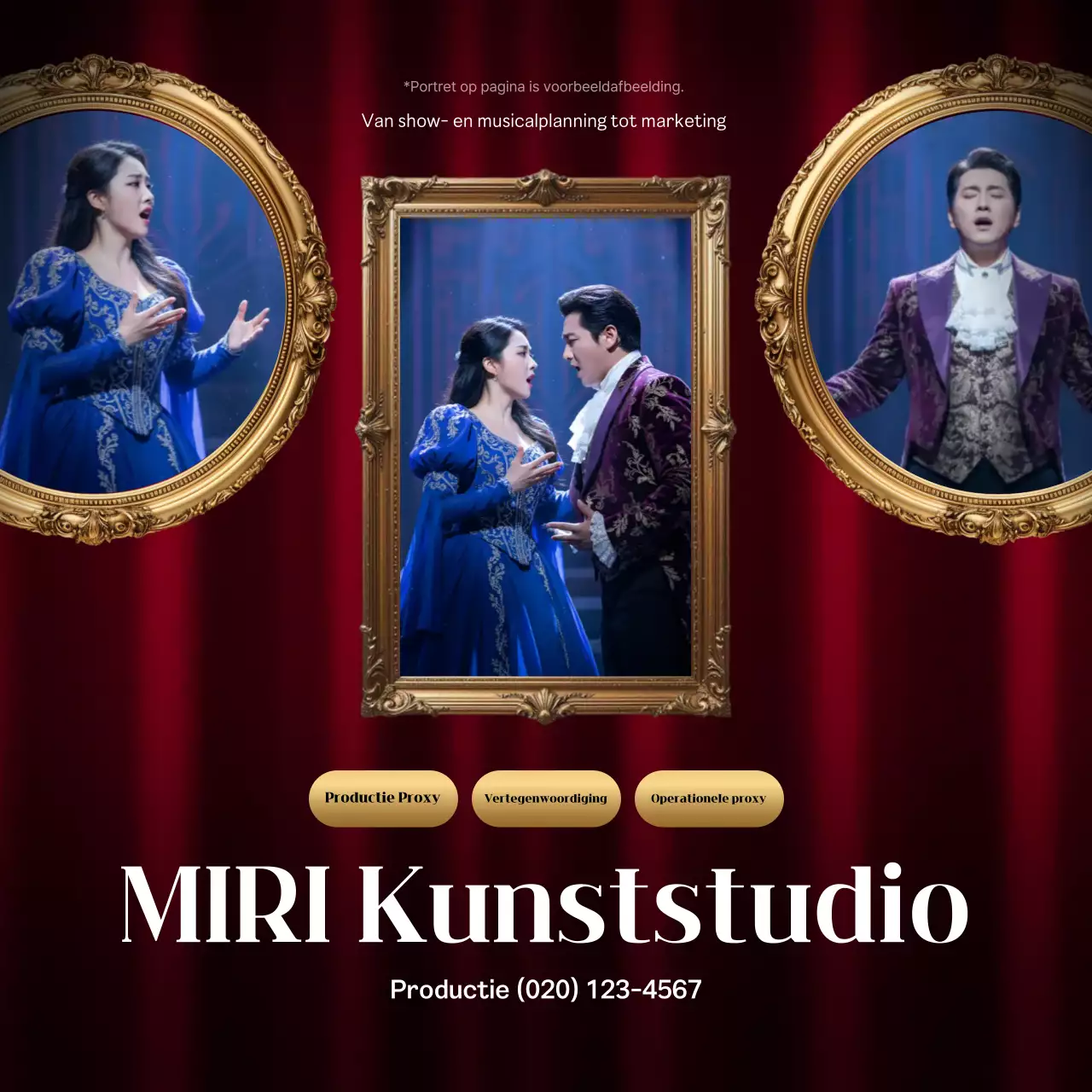 Rode klassieke muziekadvertentie