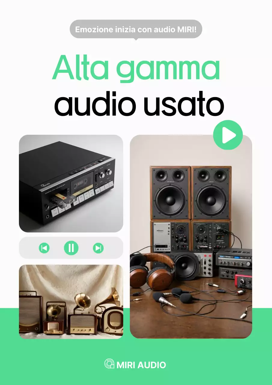 Pubblicità audio vintage in perfette condizioni