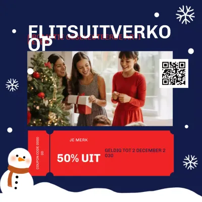 Navy feestelijke vakantie promotiepost