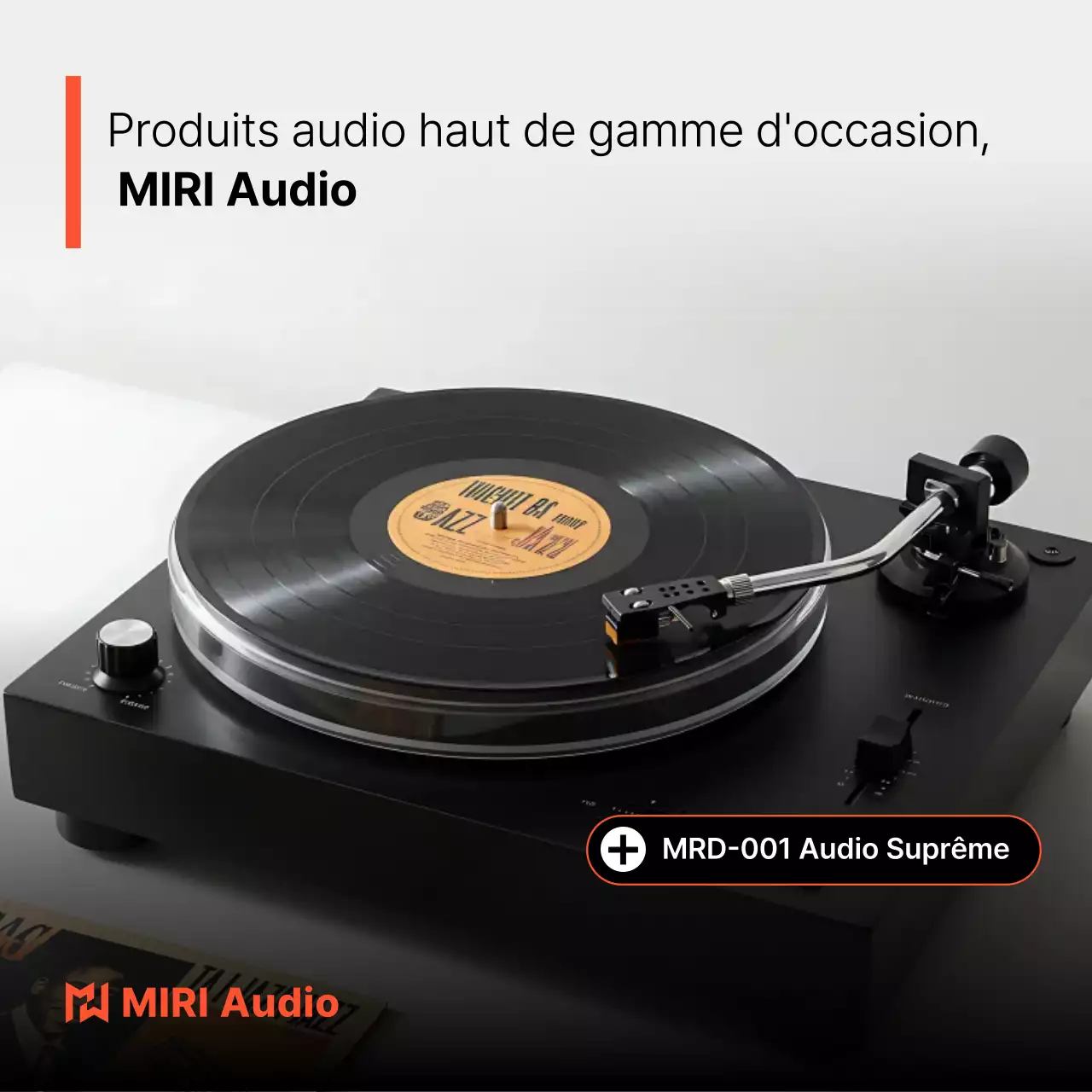 Publicité audio vintage noire