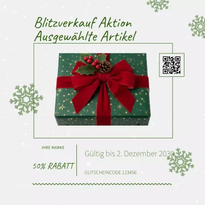 Grüne Festtags-Verkaufsaktion