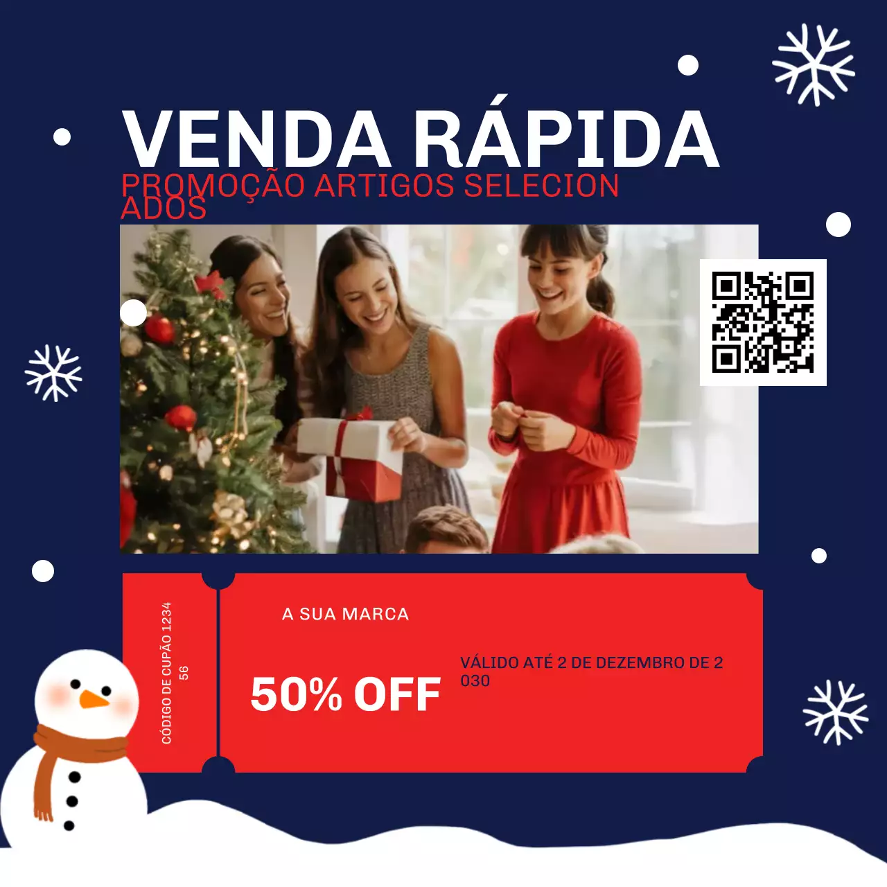 Postagem promocional de fim de ano da Marinha