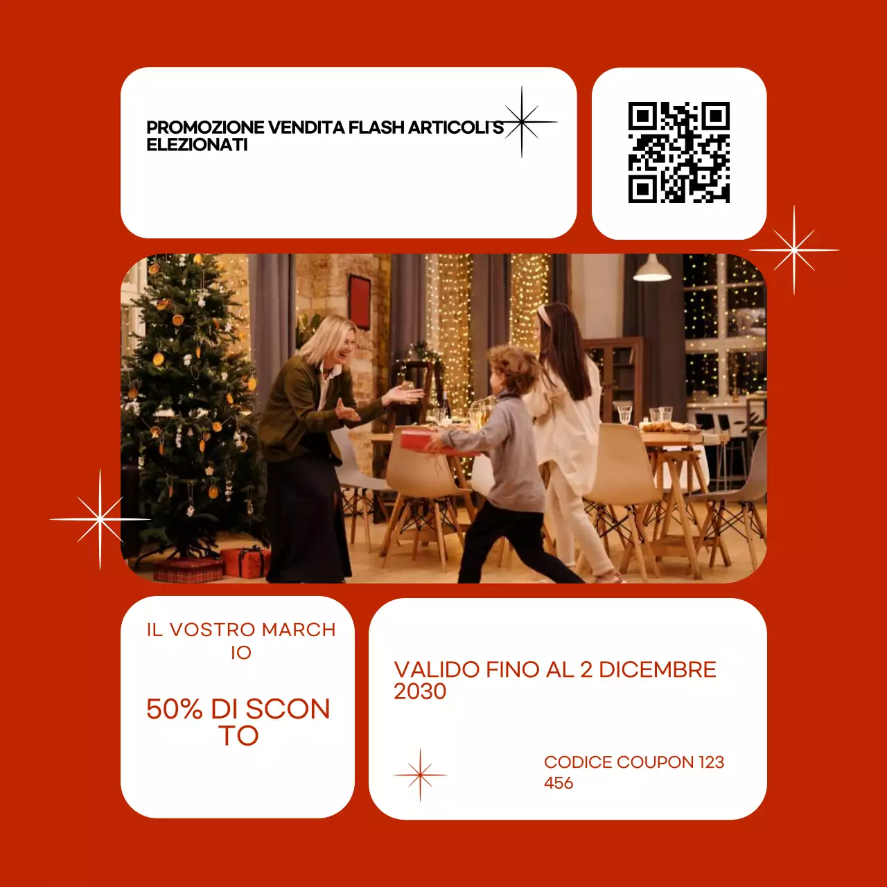 Post promozionale di vendita moderna rossa