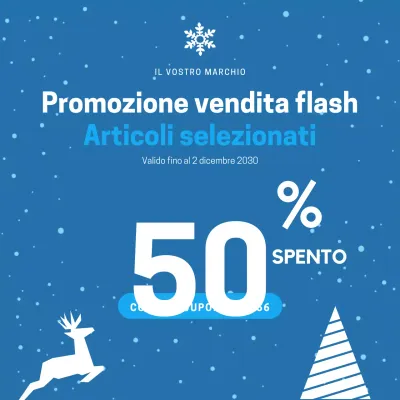 Post promozionale di vendita moderna blu