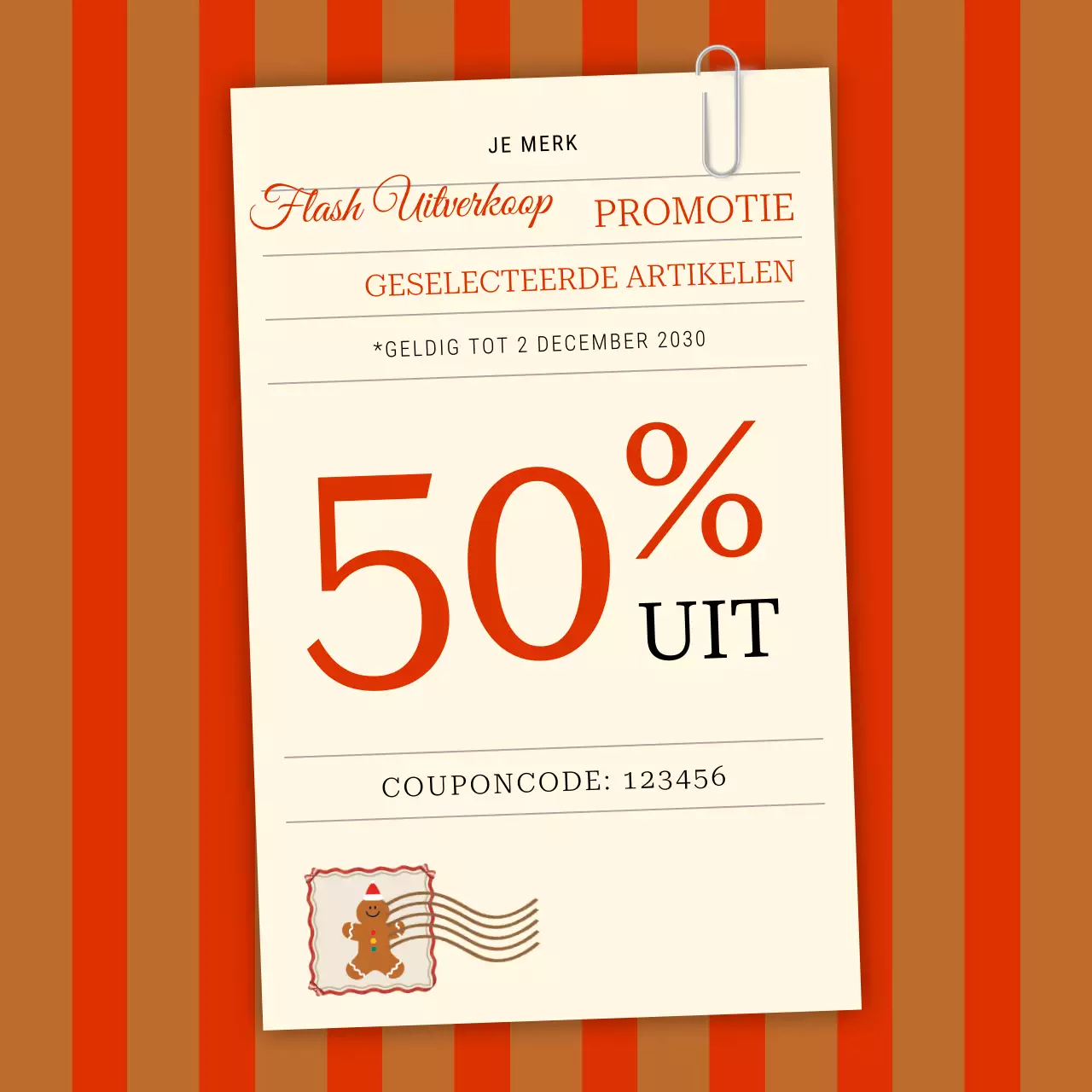 Rode Vintage Sale Promotie Post