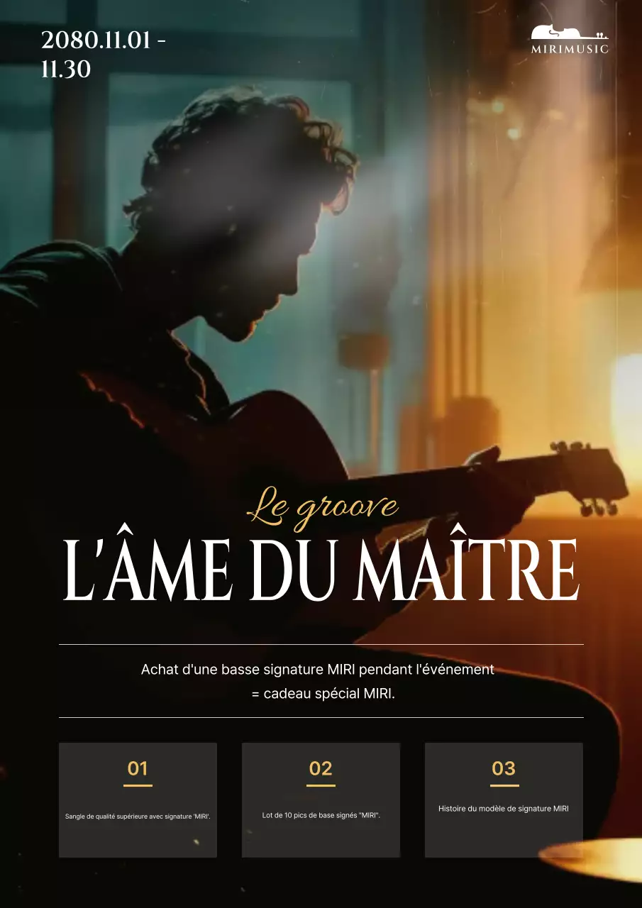 Promotion de la collaboration avec des instruments de musique vintage noirs