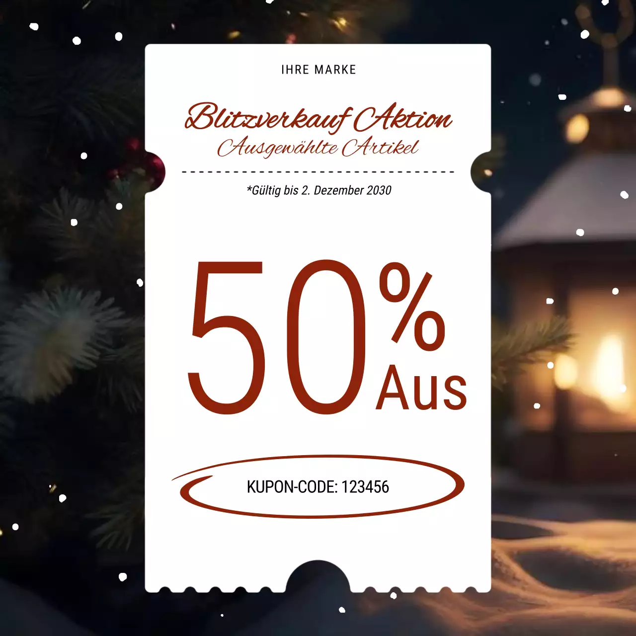 Eleganter roter Sale-Aktionsbeitrag