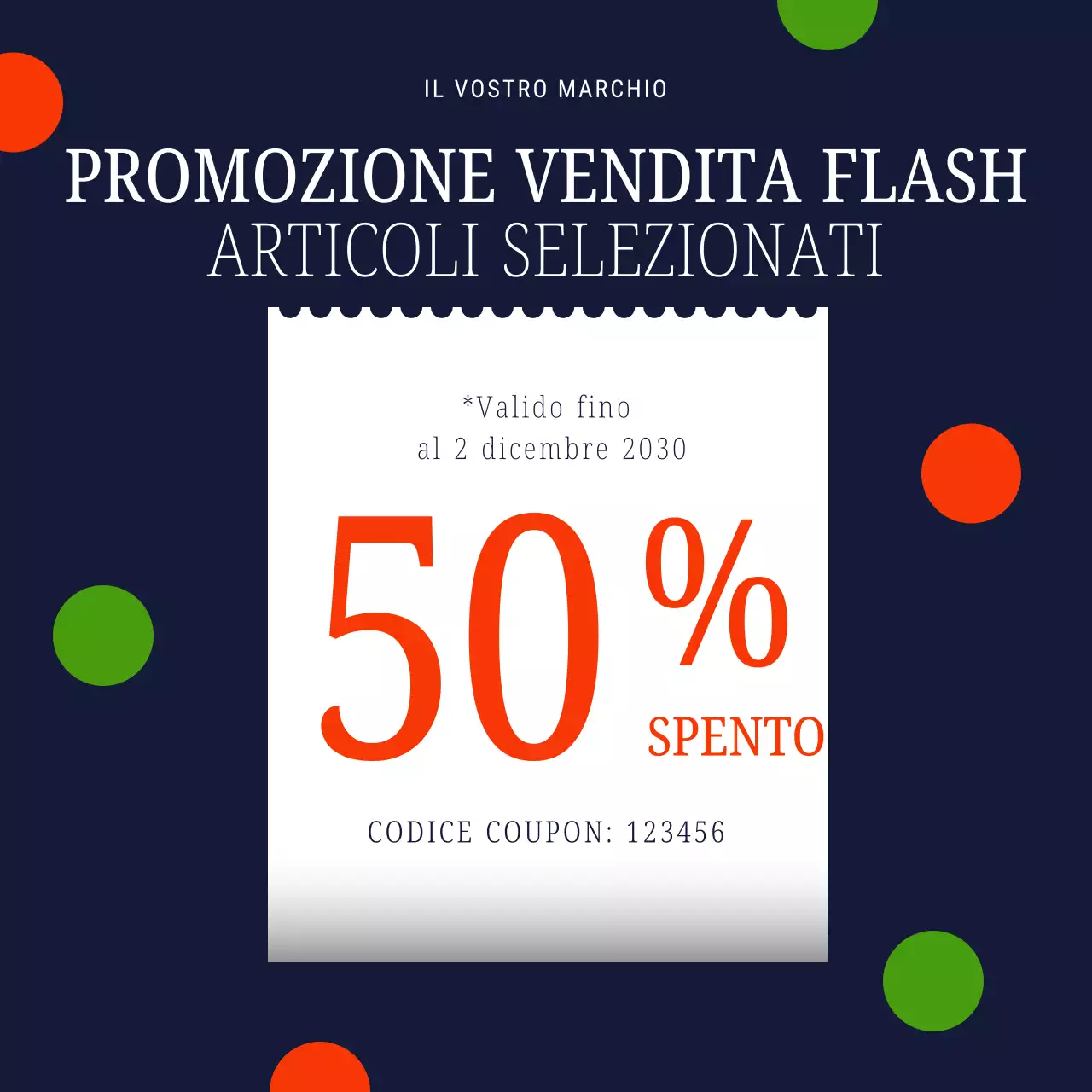 Post promozionale di vendita moderna della Marina Militare