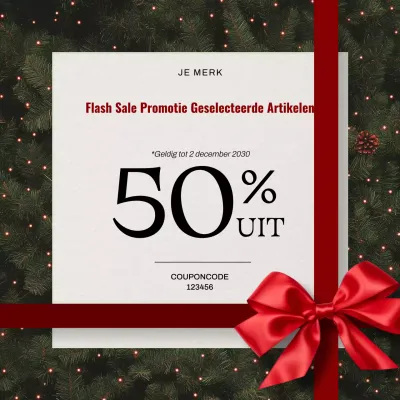 Rode feestelijke uitverkoop promotiepost