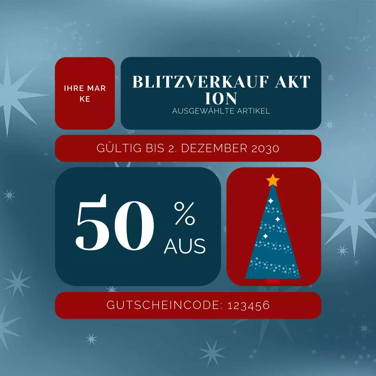 Roter moderner Urlaubs-Werbebeitrag