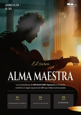 Promoción de la colaboración con instrumentos musicales vintage negros