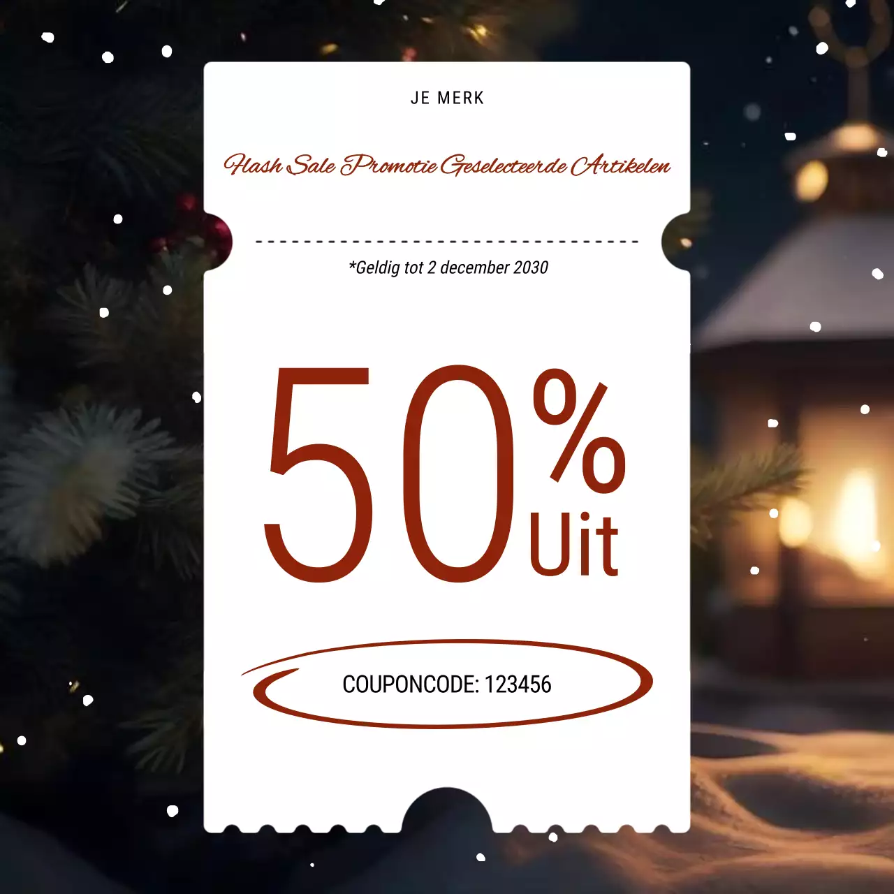 Rode elegante uitverkoop promotiepost