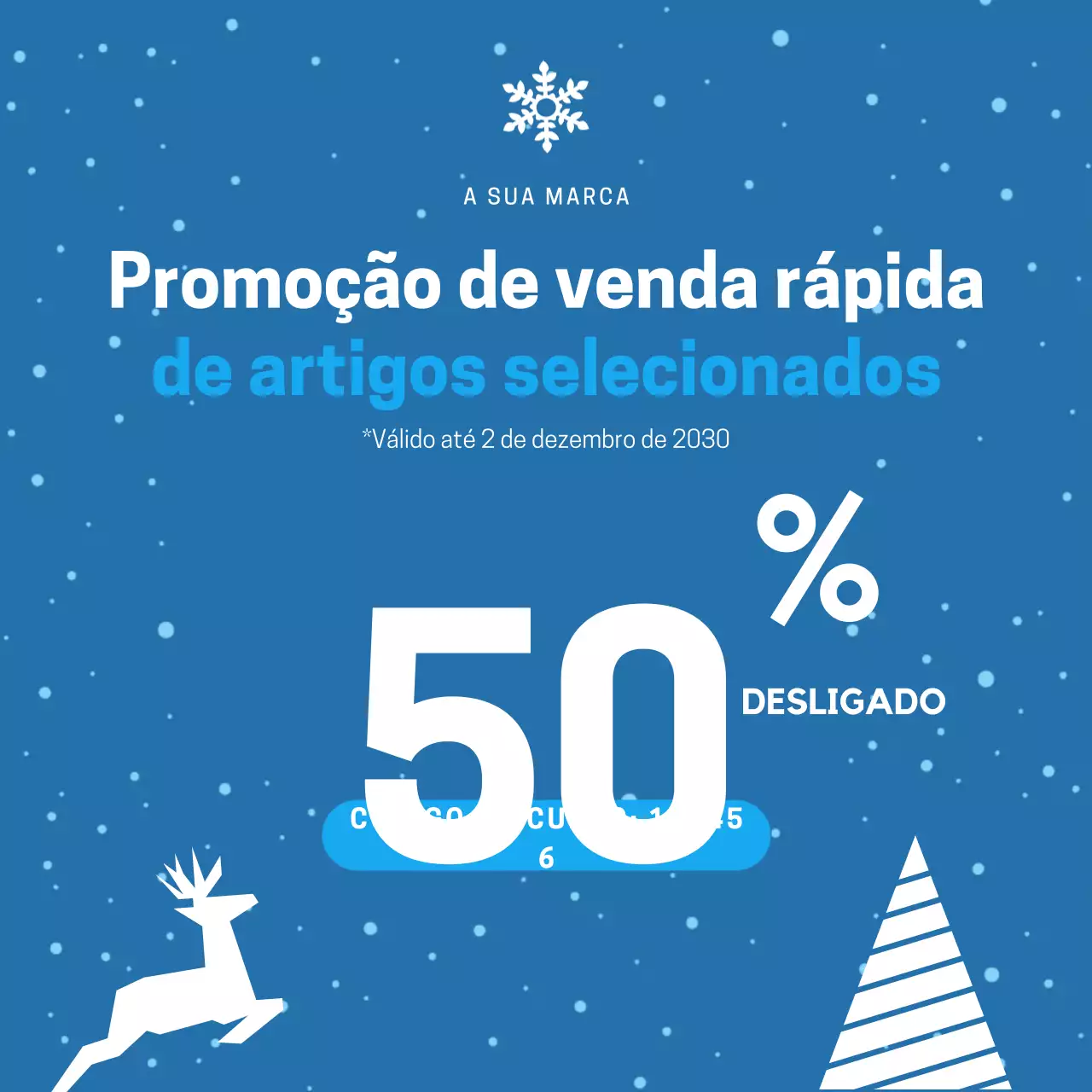 Postagem promocional de venda da Blue Modern