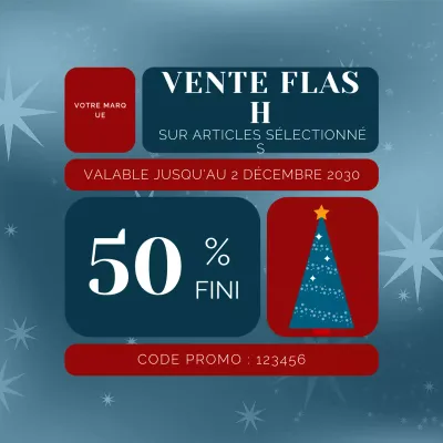 Publication promotionnelle rouge moderne pour les fêtes